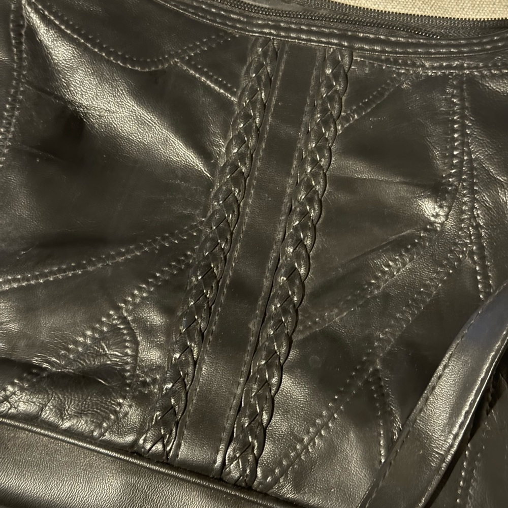 Nwot Patchwork Leather Handbag - image 2